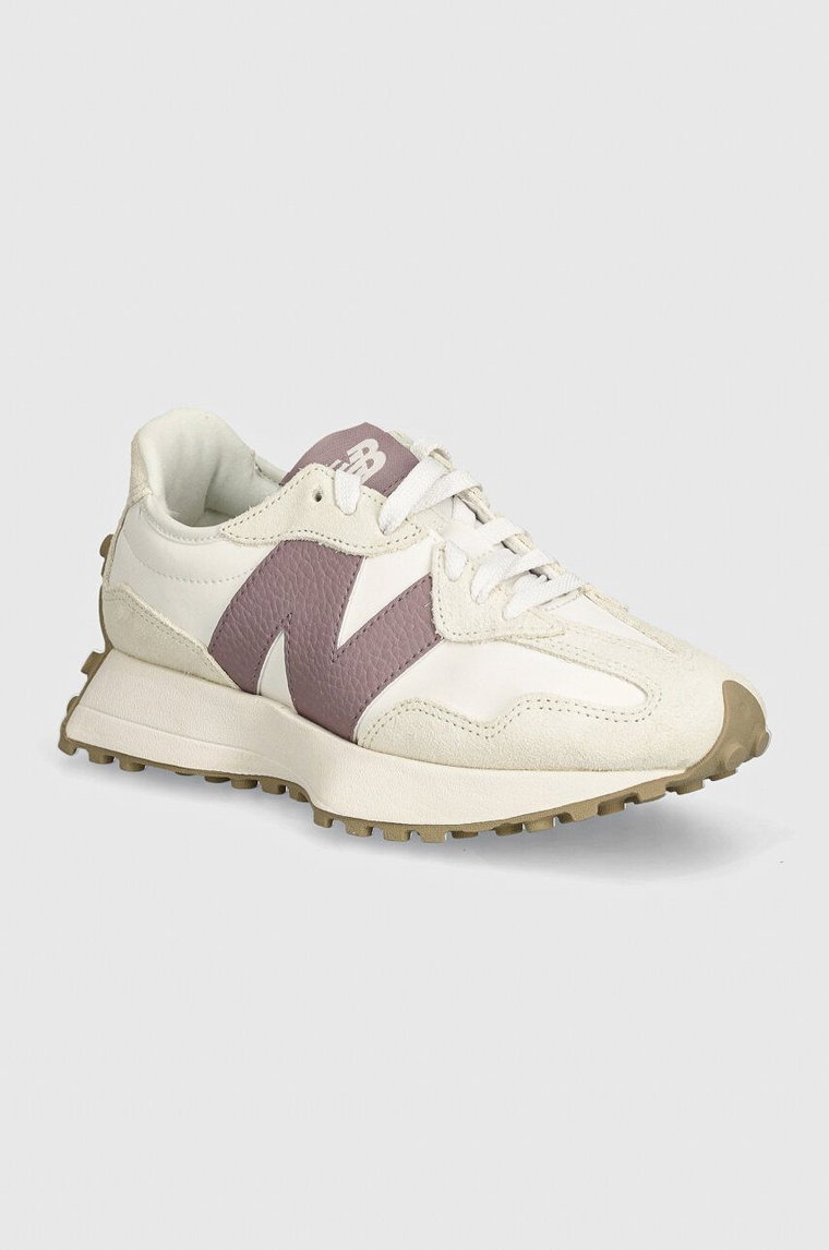 New Balance sneakersy skórzane 327 kolor beżowy WS327KH