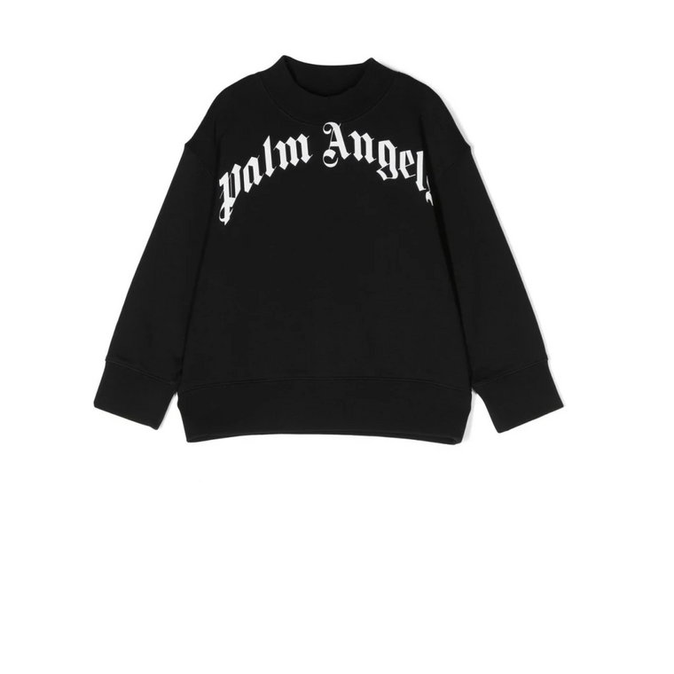 Czarny Bluza z Logo z Bawełny Palm Angels