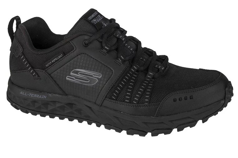 Skechers Escape Plan 51591-BBK, Męskie, Czarne, buty trekkingowe, skóra licowa, rozmiar: 41