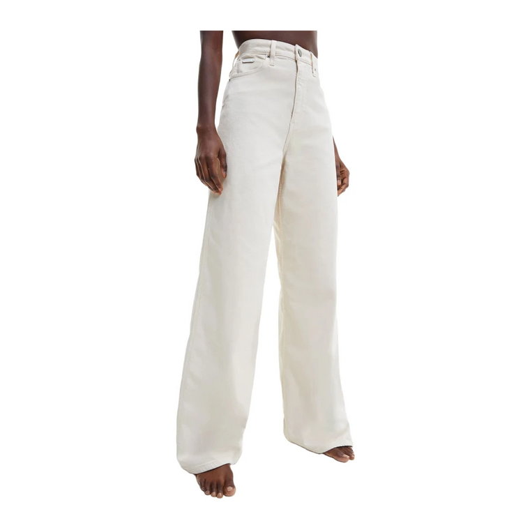 Wide Leg High Waist Denim Jeans Calvin Klein