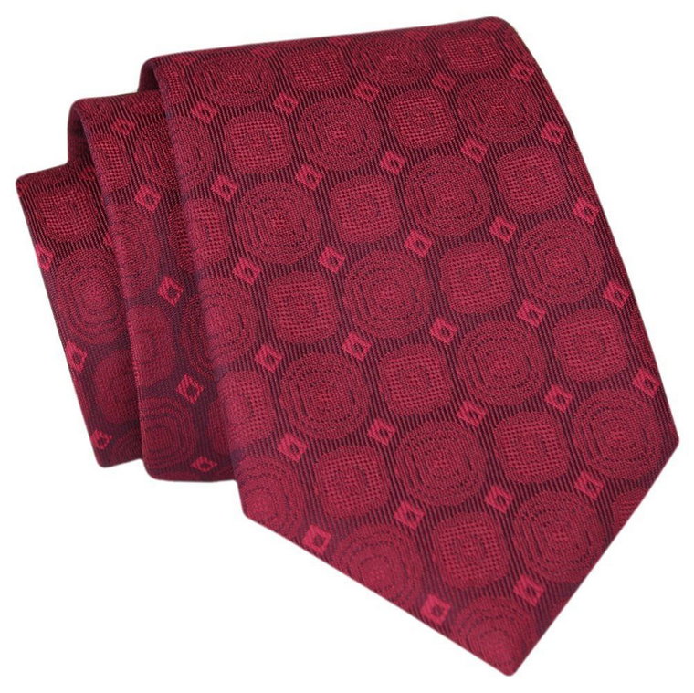 Krawat Angelo di Monti - Duże Czerwone Grochy