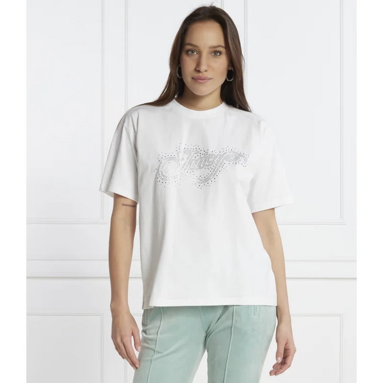 Juicy Couture T-shirt BOYFRIEND SCATTER DIAMANTE | Classic fit