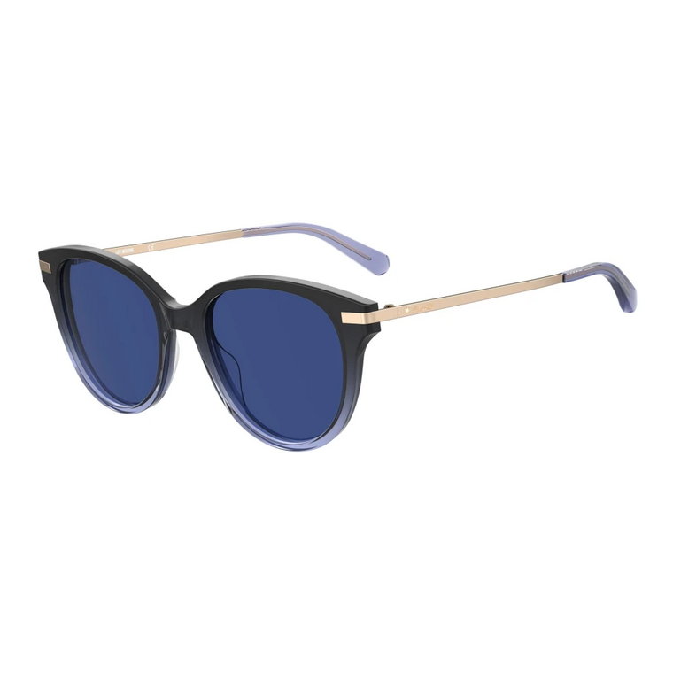 Czarne Niebieskie Okulary Mol030/S D51 Love Moschino