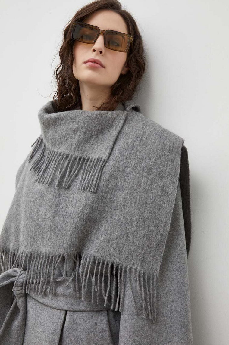 By Malene Birger poncho wełniane kolor szary