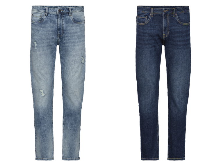 LIVERGY Jeansy męskie, tapered fit, z bawełną