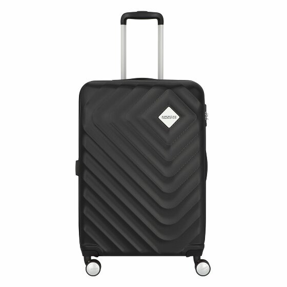 American Tourister Summer Square 4 kółka Walizka 67 cm z plisą rozprężną black