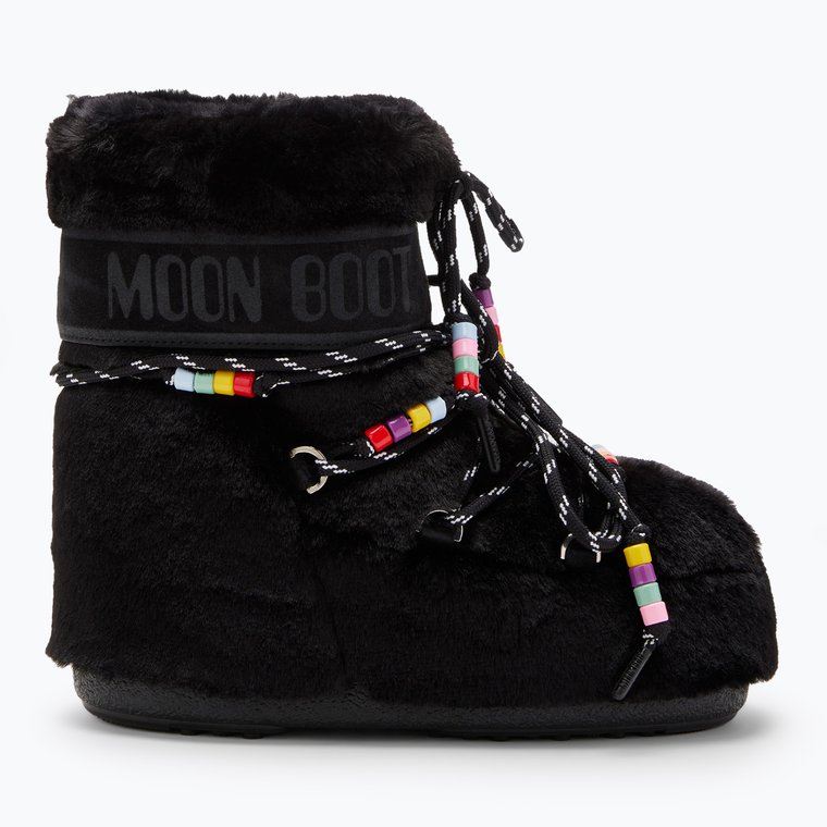 Śniegowce damskie Moon Boot Icon Low Faux Fur Beads black