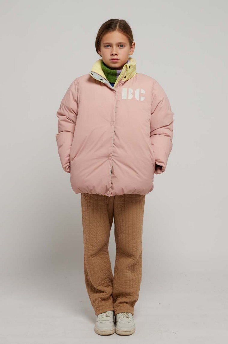 Bobo Choses kurtka dziecięca kolor różowy