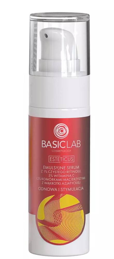 BasicLab Esteticus 1% Retinol 5% Wit. C - Emulsyjne serum  30ml