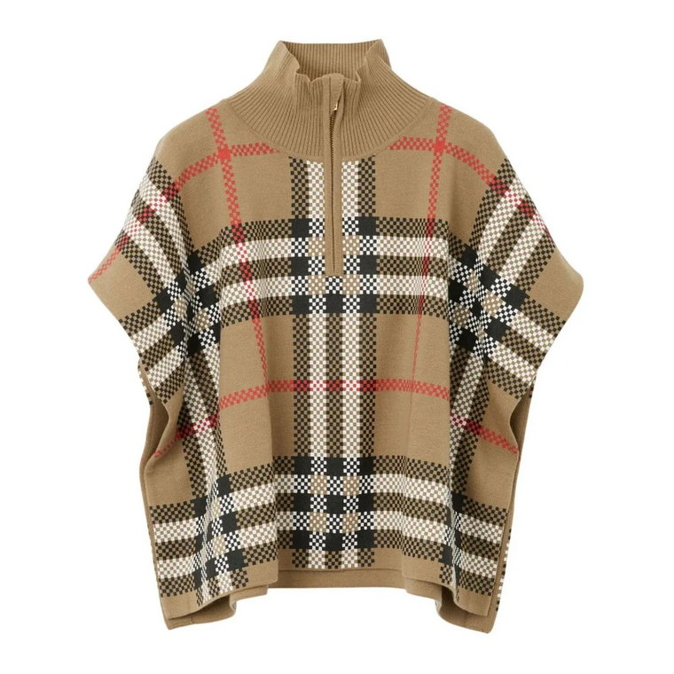 Beżowy Sweter Vintage Check Cape Burberry