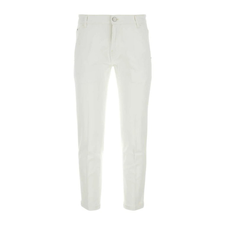 Białe elastyczne jeansy Indie PT Torino