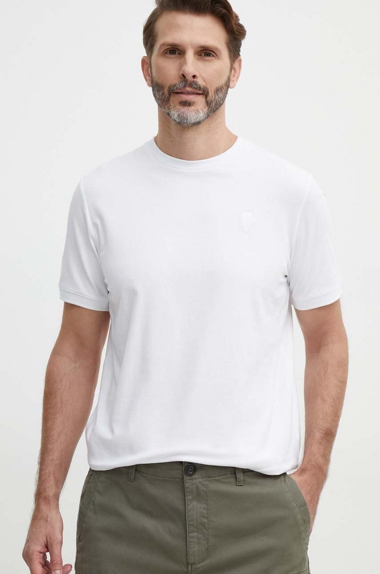 Karl Lagerfeld t-shirt męski kolor biały gładki 542221.755055 542221.755055