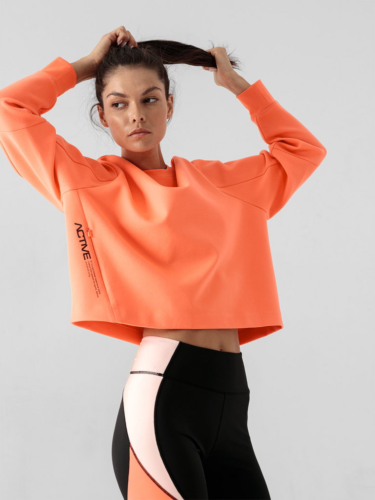 Bluza crop top nierozpinana bez kaptura damska