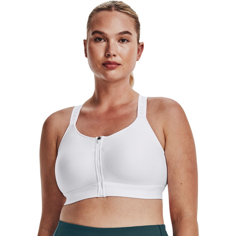 Biustonosz treningowy UNDER ARMOUR UA Infinity High Bra Zip - biały