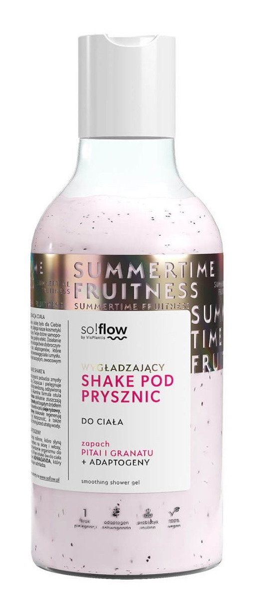 So!Flow Wygładzający shake pod prysznic, Pitahaja i granat