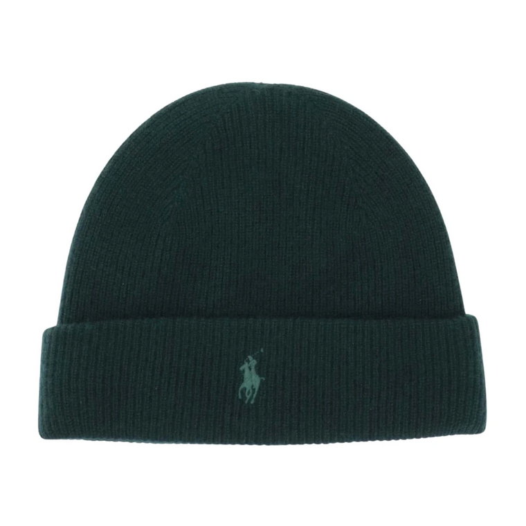 Zielony Kaszmirowy Beanie - Wyprodukowany w Chinach Polo Ralph Lauren