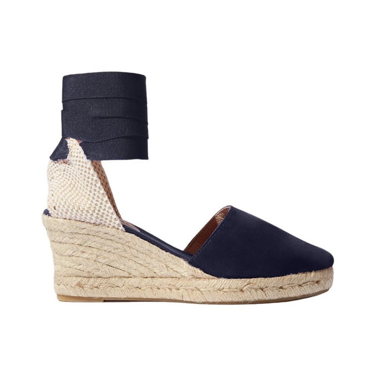 Niebieskie Espadryle z Zamszu Scarosso