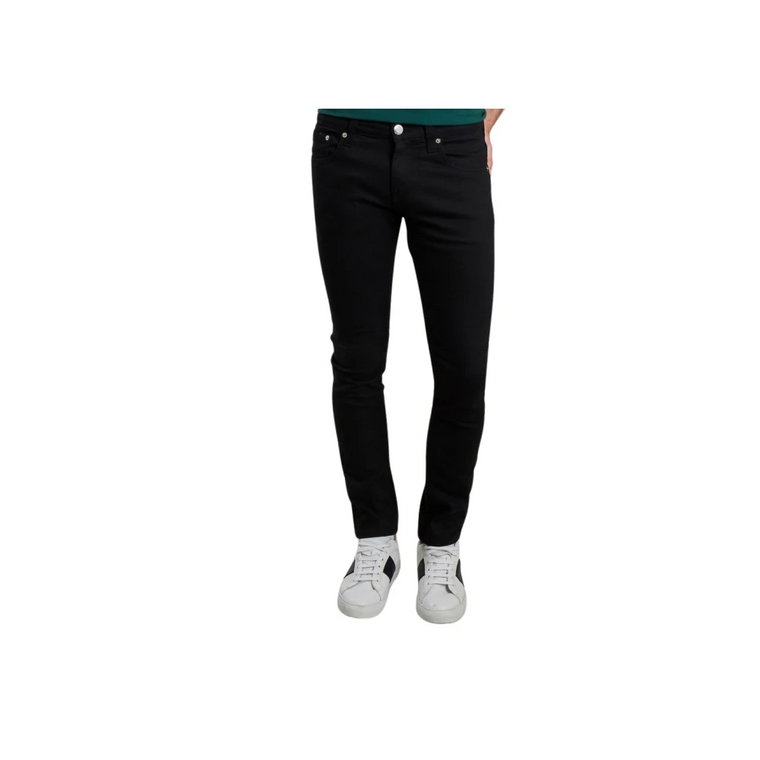 Czarne Slim Fit Tinted Jeans MUD Jeans