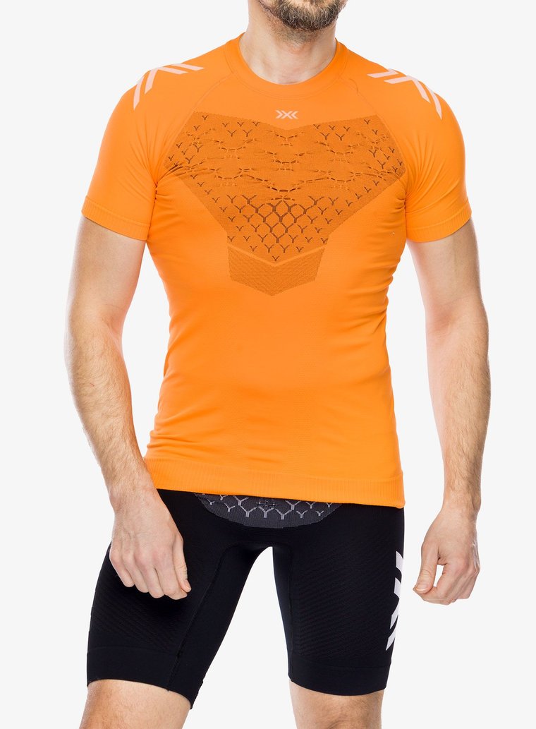 Koszulka do biegania X-Bionic Twyce Run Shirt S/S - blazing orange/arctic white