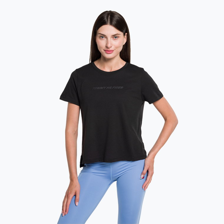 Koszulka damska Tommy Hilfiger Performance Mesh Tee black | WYSYŁKA W 24H | 30 DNI NA ZWROT