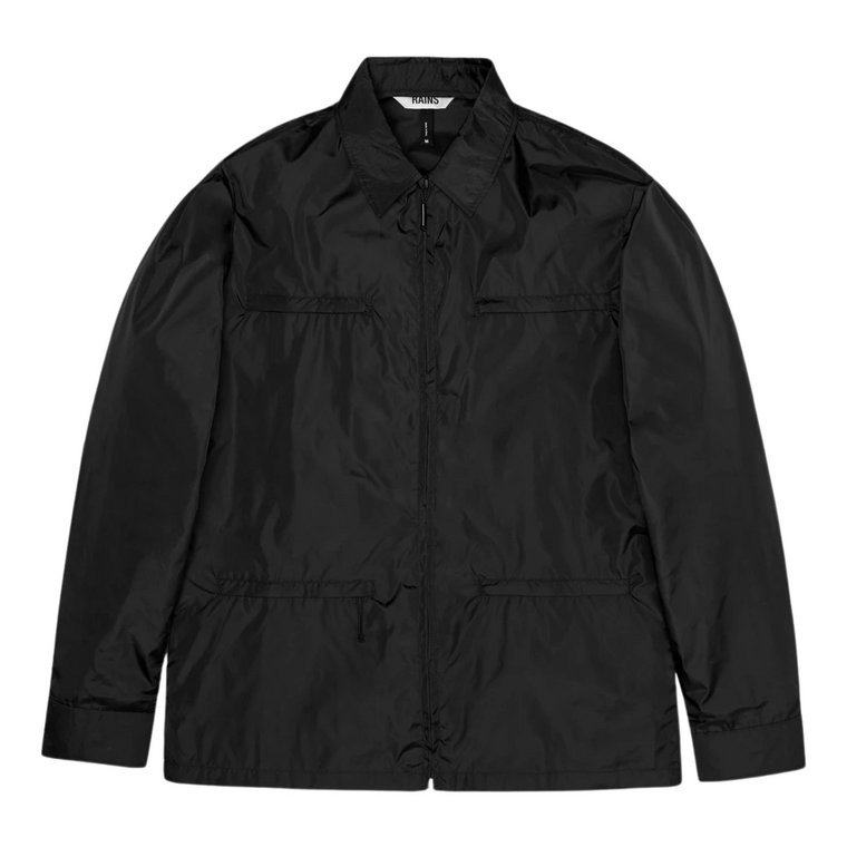 Czarna Kurtka Koszula - Kolekcja Garment Concepts Rains