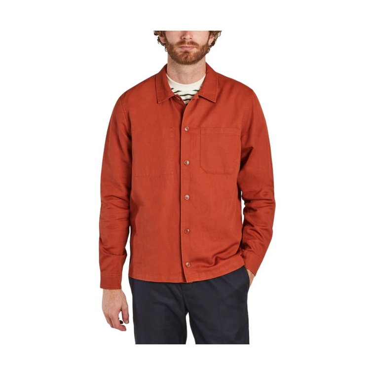 Ceglany Bawełniany Overshirt - Ruffo JC Samsøe Samsøe