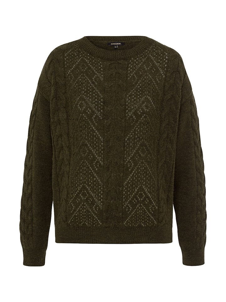 More & More Sweter w kolorze ciemnozielonym