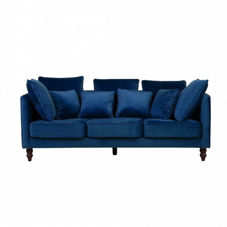Sofa 3-osobowa welurowa ciemnoniebieska FENSTAD kod: 4251682209748
