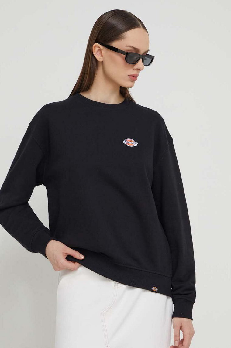 Dickies bluza bawełniana MILLERSBURG SWEATSHIRT W damska kolor czarny z aplikacją DK0A4YQD