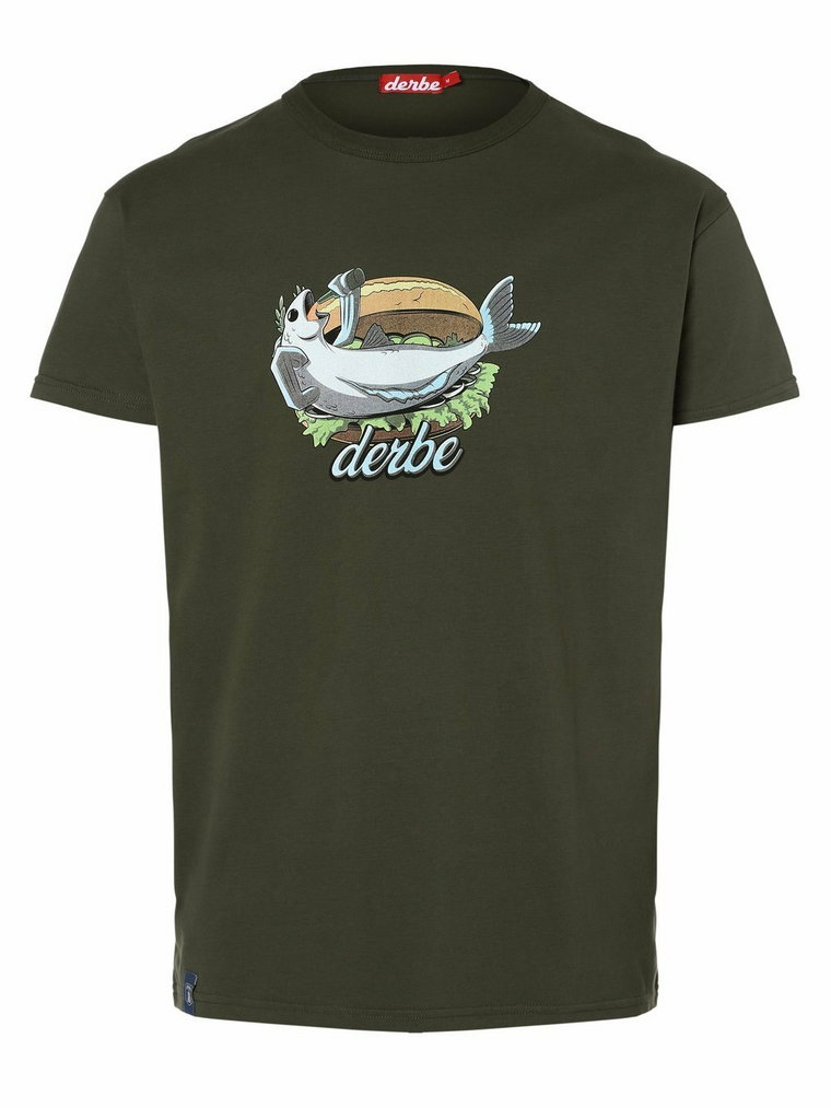 Derbe - T-shirt męski  Fishking, zielony