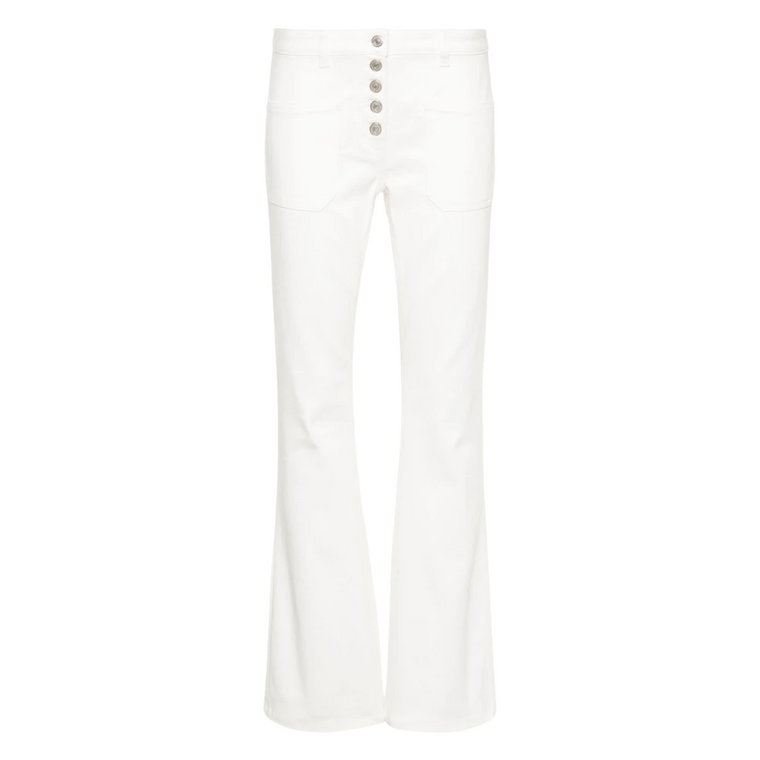 Heritage White Bootcut Jeansy Courrèges