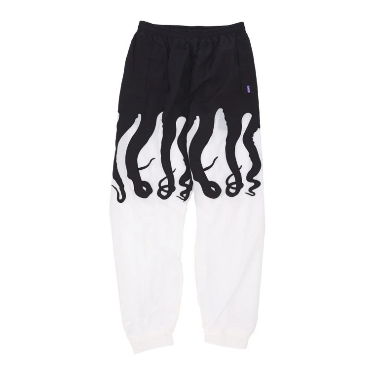 Oryginalne Spodnie Track Streetwear Biało-Czarne Octopus