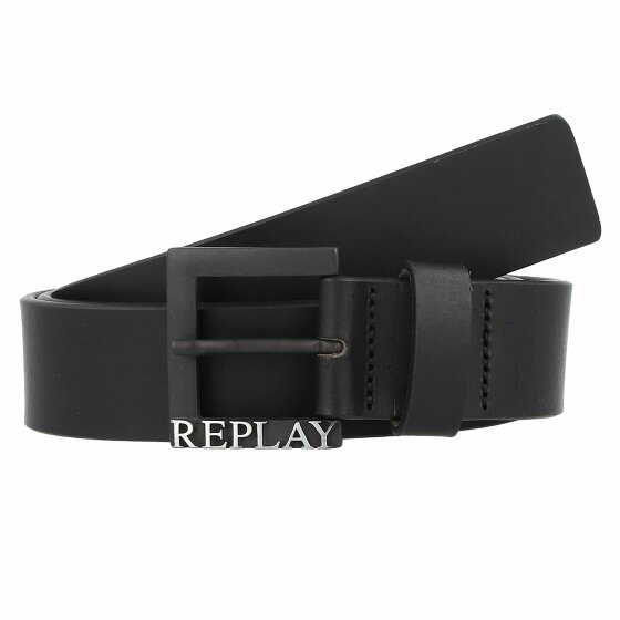 Replay Pas Skórzany black 95 cm