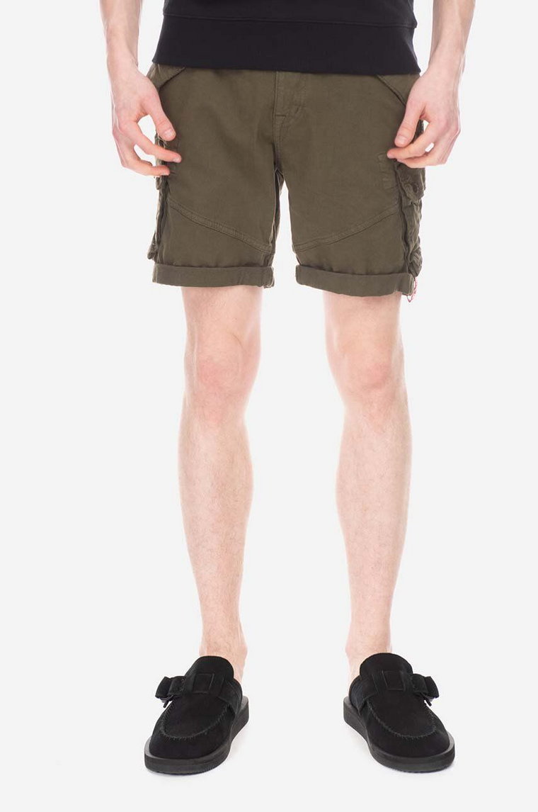 Alpha Industries szorty Combat Short 116210 142 męskie kolor zielony 116210.142-ZIELONY