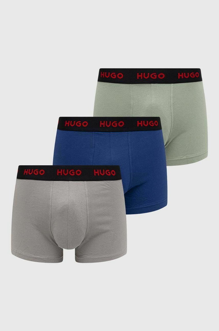 HUGO bokserki 3-pack męskie kolor szary