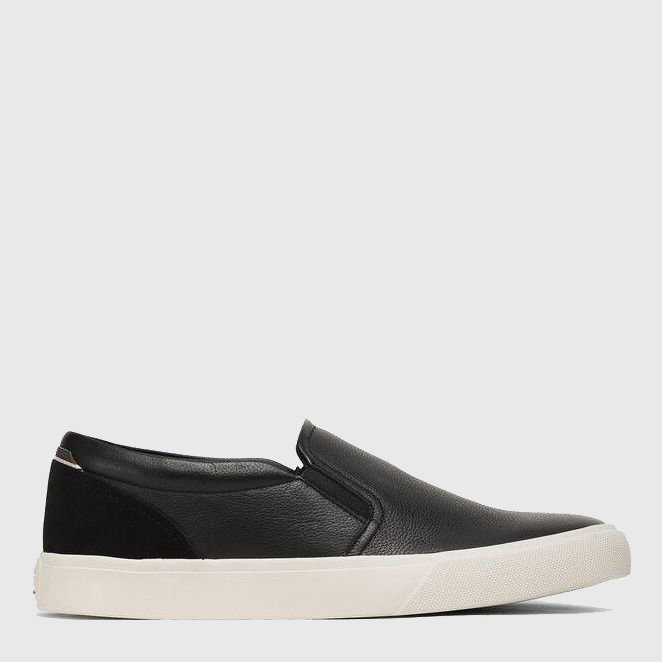 Buty slip-on męskie Gino Rossi LUCA-01 122AM 42 (28 cm) Czarne (5904862697673). Buty slip-on męskie