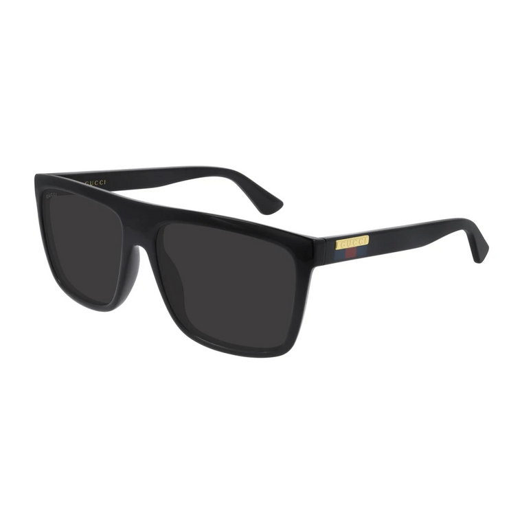 Czarne okulary przeciwsłoneczne w kształcie kwadratu z ochroną UV Gucci