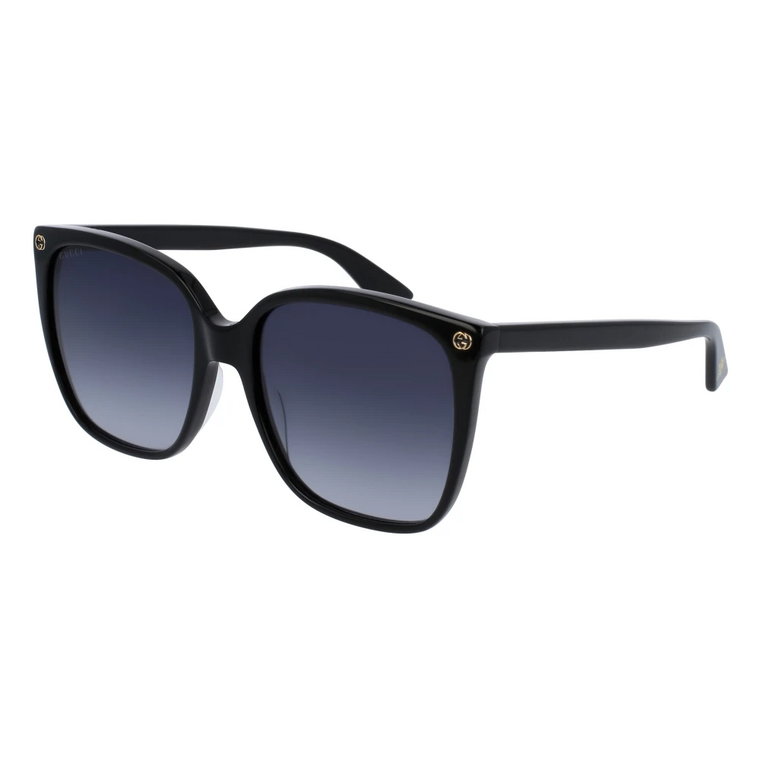 Czarne/Szare Okulary przeciwsłoneczne Gg0022S Gucci
