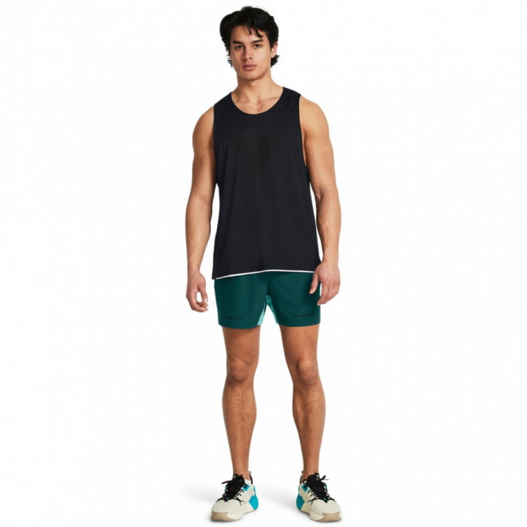 Męskie spodenki treningowe Under Armour Project Rock Ultimate 5" Short - zielone