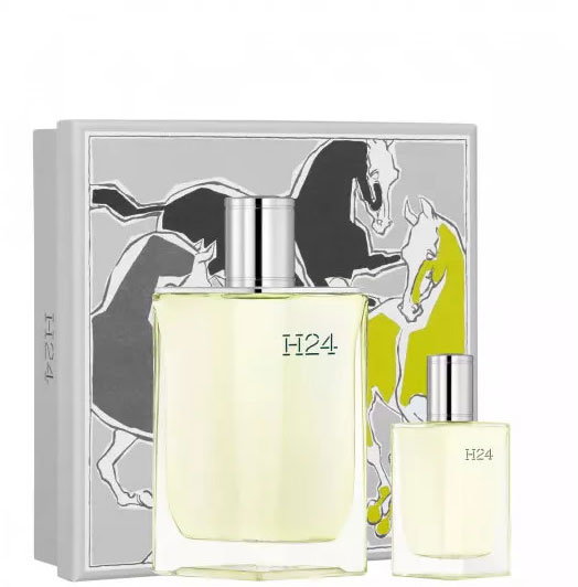 Zestaw Hermes H24 Christmas Eau Toilette Spray 100 ml + Miniaturka 12.5 ml (3346130012085). Perfumy męskie