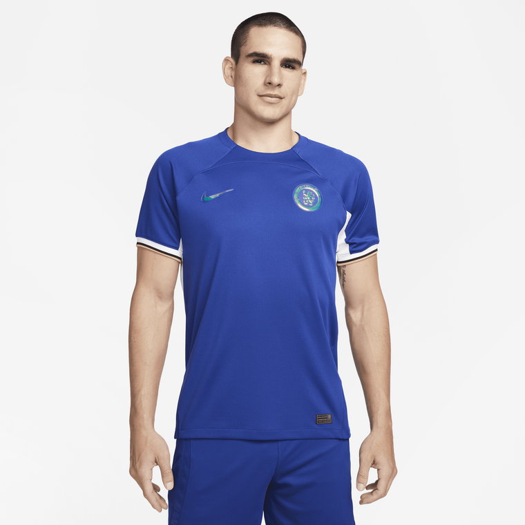 Męska koszulka piłkarska Nike Dri-FIT Chelsea F.C. 2023/24 Stadium (wersja domowa) - Niebieski