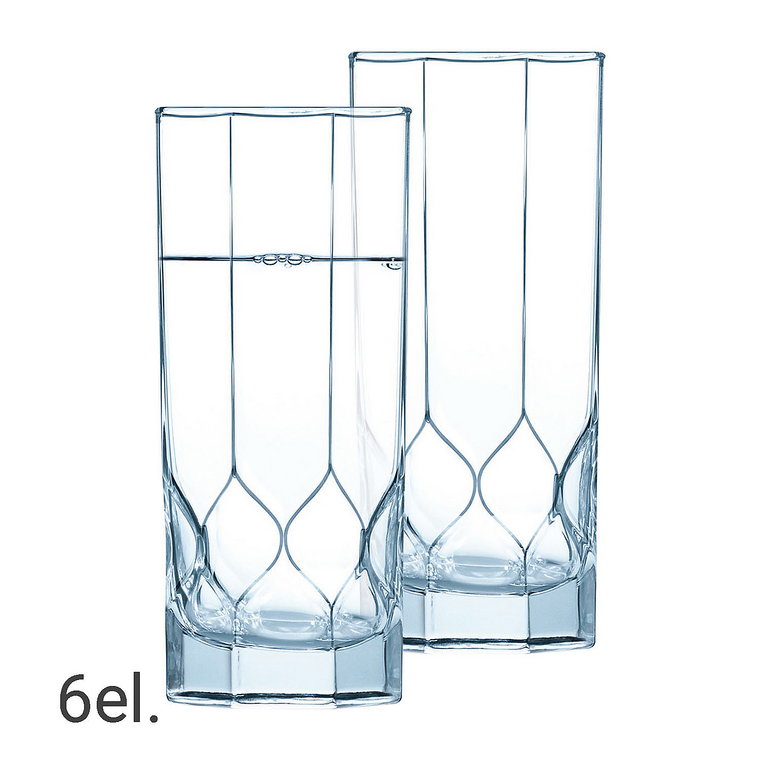Komplet 6 szklanek wysokich Luminarc Octime Diamond, 310 ml, do napojów