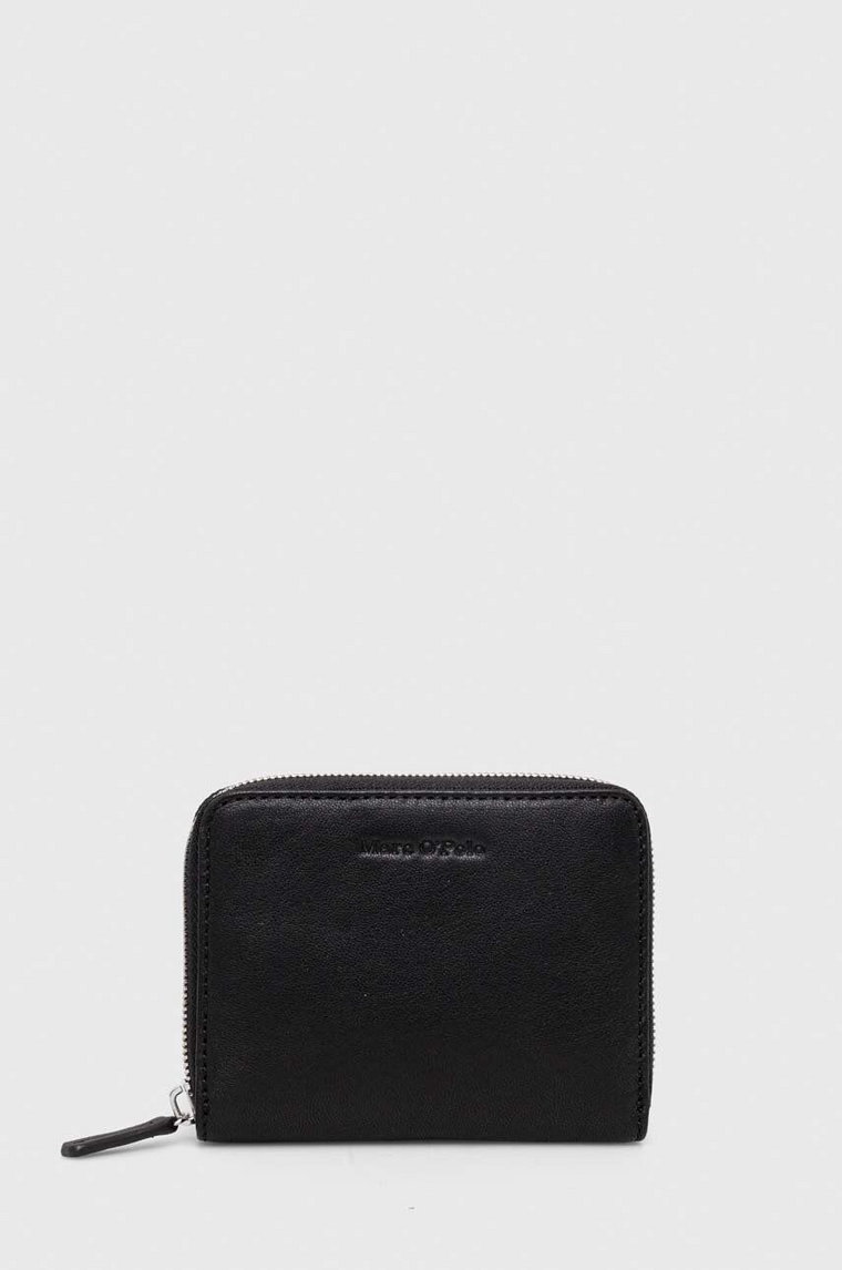 Marc O'Polo portfel skórzany damski kolor czarny