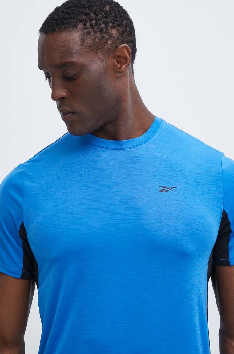 Reebok t-shirt treningowy Chill Athlete 2.0 kolor niebieski wzorzysty 100075588