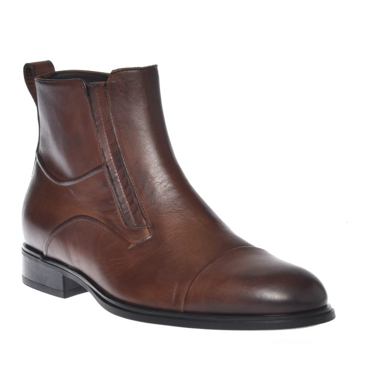 Brown calfskin ankle boots Baldinini