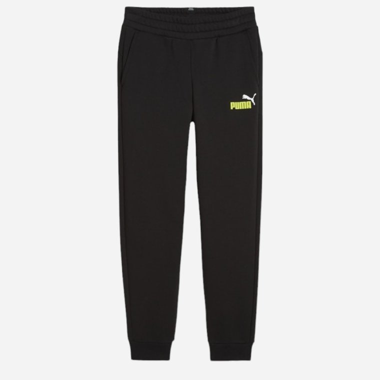 Spodnie dresowe młodzieżowe chłopięce ocieplane Puma Ess+ 2 Col Logo Pants Fl Cl 58698859 140 cm Czarne (4099685595075). Spodnie dresowe chłopięce