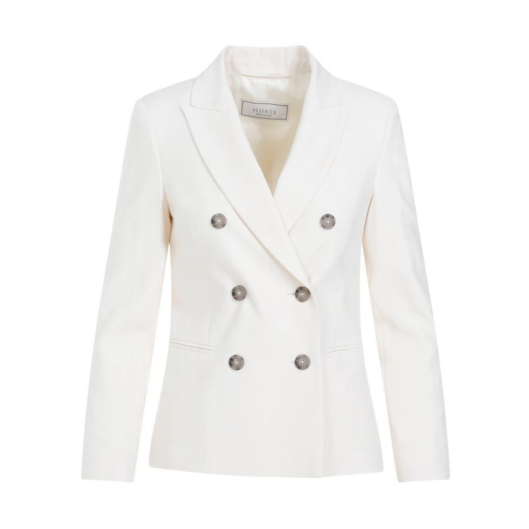 Beige Double-Breasted Jacket Peserico