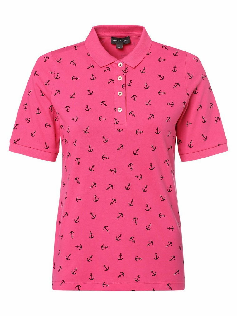 Franco Callegari - Damska koszulka polo, wyrazisty róż