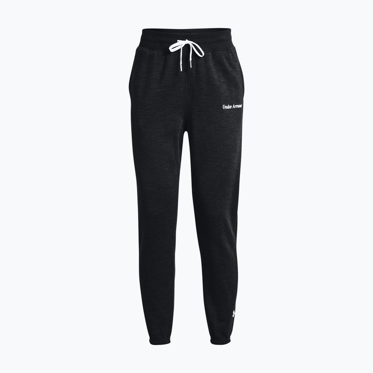 Spodnie treningowe damskie Under Armour Essential Script black/jet gray/white