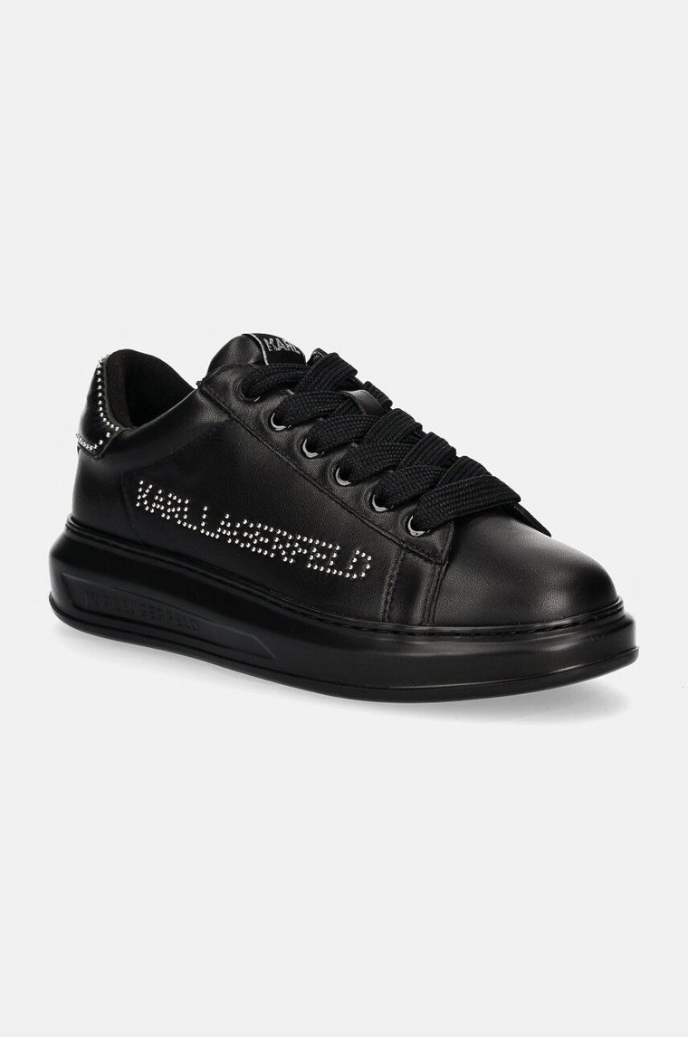 Karl Lagerfeld sneakersy skórzane KAPRI MENS kolor czarny KL52567